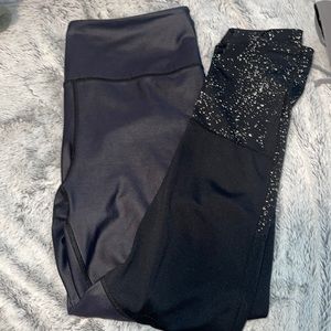 Zyia light and tight faux leather and reflective leggings